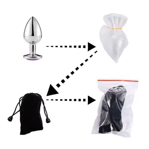 Plug Anal de Aço - Formato de Coração - Tamanho P