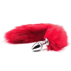 Plug Anal Rabo de Raposa - Vermelho - Plug Tamanho P / 40 cm de cauda na internet
