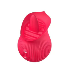 Vibrador de clitóris em formato de rosa lingueta - Lilás Club Sexshop em Sorocaba-SP