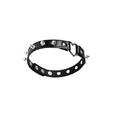Coleira Bondage Choker com Coração e Pinos - Preto L196 - comprar online