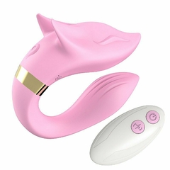 Vibrador de Casal / Formato de Lobo com controle Remoto