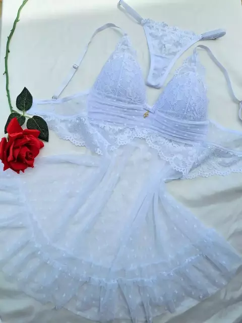 CAMISOLA BRANCA TULE EST BOJO