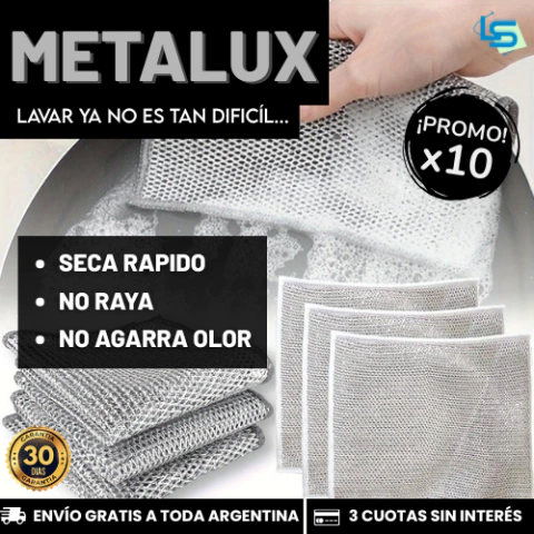 Promo Metalux® | Trapo de acero que no raya y arranca hasta lo imposible – ¡Llevás SOLO HOY PACK DE 10! - comprar online