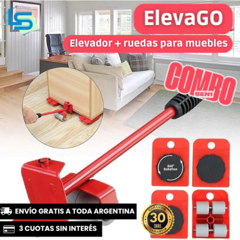 COMBO IDEAL ElevaGO® 5 en 1 | Elevá y deslizá muebles sin ayuda – ¡Descuento por tiempo limitado!