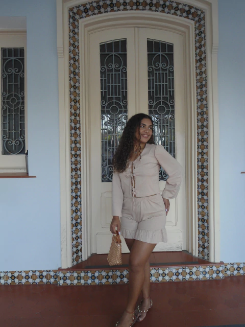 Conjunto Sky Viscolinho - Bege - comprar online