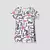 Vestido manga corta con estampado de corazones y letras