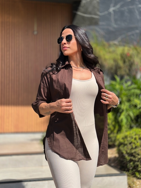 Camisa Aline Café