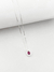 Colar Gota Cravejado Vermelho