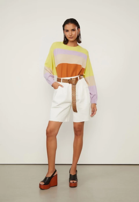 Bermuda De Sarja Com Prega Frente - Animale