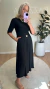 Vestido Midi Manga 3/4 Gola Redonda Maria Isabel - loja online