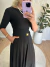 Vestido Midi Manga 3/4 Gola Redonda Maria Isabel - Razzura Modas