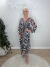Vestido Estampado Marinho Seda Italiana