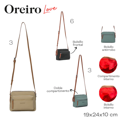 Cartera morral Oreiro Love 18967