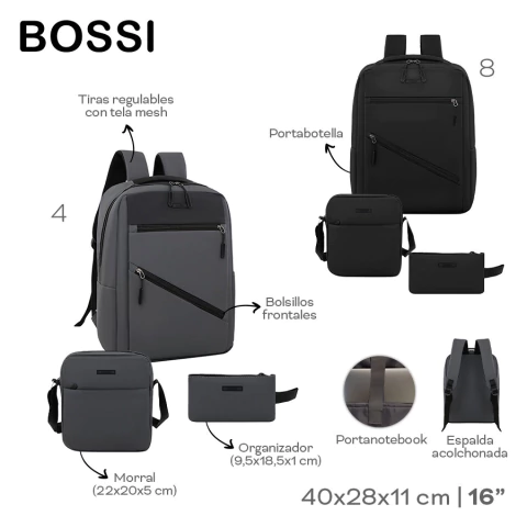Set Mochila y morral Bossi 30365
