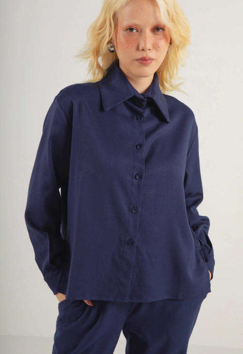 CAMISA LEBLON MARINHO - comprar online