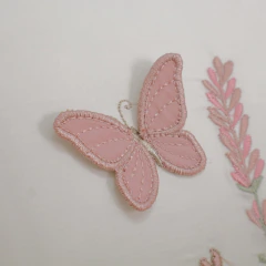 Kit Berço Classic - Floral Rosê - Percal 400 fios - Pronta Entrega - SibeleCrafts