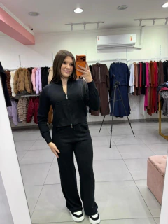 Conjunto Mousse Casaco zíper Com Calça Pantalona SKU 594 - comprar online