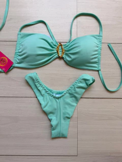 Biquíni com bojo e detalhe no peito argola verde claro SKU 6124 - comprar online