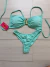 Biquíni com bojo e detalhe no peito argola verde claro SKU 6124 na internet