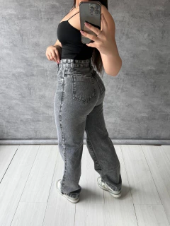 Calça Wide Leg Grafite Botão Prata SKU 6013 - comprar online