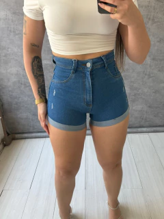 Short Sal e Pimenta Lavagem Tradicional Botão sp Cinza e Pimenta Cinza SKU 6109 - comprar online