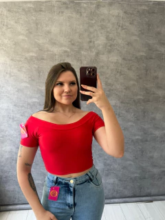 Cropped suplex Gola Meia Lua Marcela VERMELHO SKU 5211 - comprar online