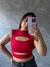 Cropped Poliamida Regata Aberto No Peito e Na Barriga Vermelho SKU 5986 - comprar online