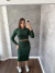 Conjunto Canelado Molinho Saia Midi Cropped Manga Longa vitoria Verde SKU 5282