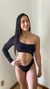 Body Uma Manga Detalhe Argola/Barriga Preto Juliete SKU 5069 - comprar online