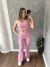 Conjunto Canelado Calça e Cropped Viviane Rosa SKU 4031