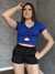 Cropped Com Manga Canelado Com Detalhe Aberto Na Barriga