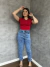 Calça Mom Jeans Sal e Pimenta Detalhe na Frente em Listra SKU 2366 - comprar online