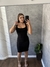 Vestido Curto Anarruga Alça Larga Preto Anelise SKU 5064