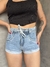 Short Jeans Claro Com Cordinha