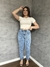 Calça Mom Jeans Sal e Pimenta Detalhe na Frente em Listra - comprar online