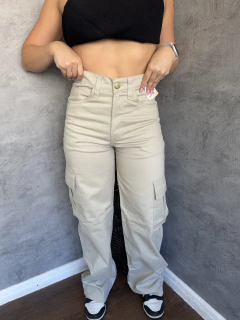 Calça Wide Leg Cargo Nude SKU 001 - comprar online
