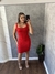 Vestido Curto Anarruga Alça Larga Vermelho Anelise SKU 5064 - comprar online