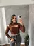 Cropped Canelado Fino Marrom SKU 5463