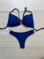 Biquíni com bojo e detalhe no peito argola azul marinho SKU 6124 na internet