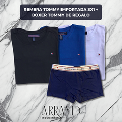 3X1 REMERAS TOMMY + BOXER TOMMY DE REGALO