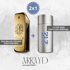 One Millon PACO RABANNE 100ml + 212 CAROLINA HERRERA 100ml (2x1)