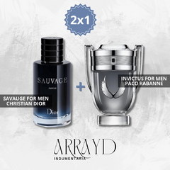 Invictus PACO RABANNE 100ml + Sauvage DIOR 100ml (2x1)