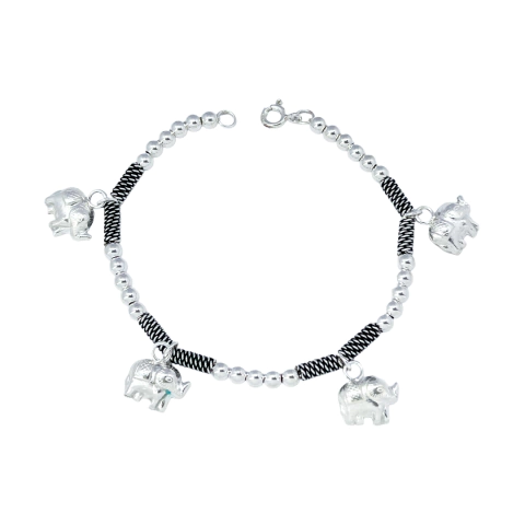 Pulseira Prata 925 Bali Elefantes - comprar online