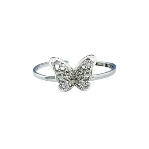Bracelete Prata 925 Borboleta Cravejada com Zircônias Cristais - comprar online