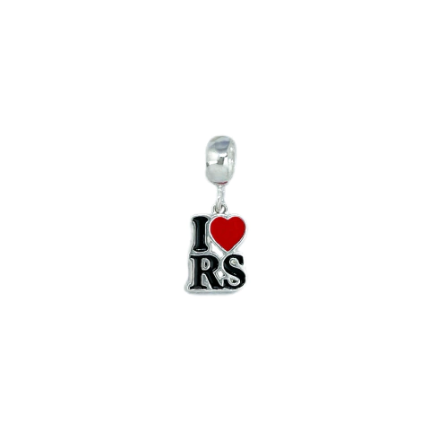 Berloque Prata 925 I Love RS - comprar online