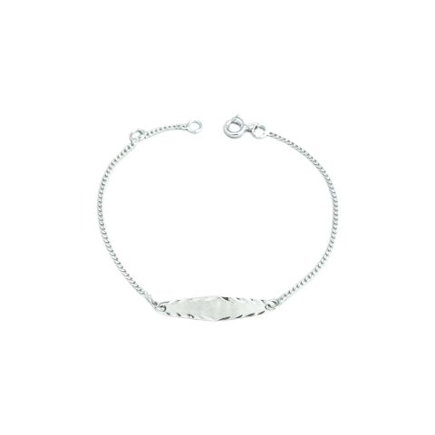 Pulseira Melindrosa Prata 925 Infantil Diamantada - comprar online