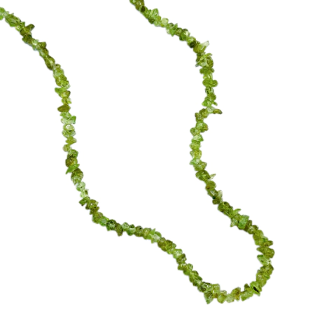 Colar Prata 925 Cascalhos Jaspes Verdes