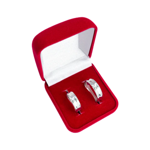 Par de Alianças Prata 925 Côncavas - comprar online