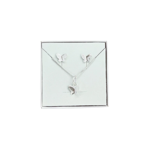 Conjunto Prata 925 Borboleta