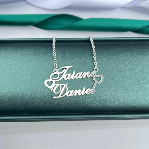 Gargantilha Prata 925 Personalizada com 2 Nomes - comprar online
